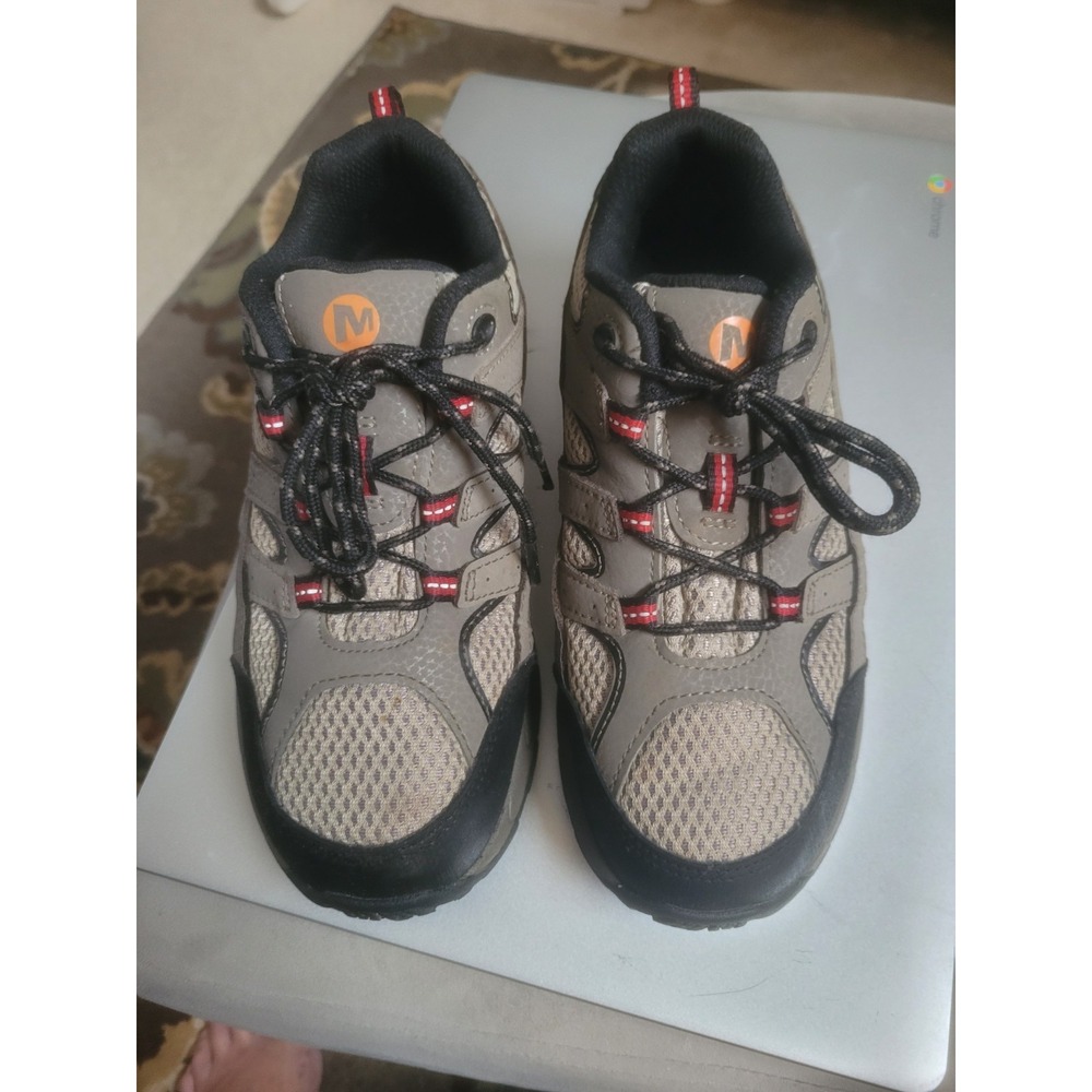 Merrell Shoe Low Lace Waterproof Hiking Sneakers Brown Black Size US 3.5 - Picture 2 of 9